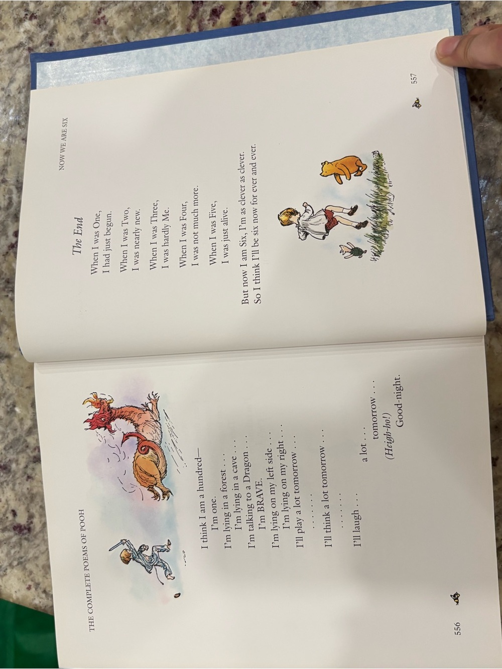 Disney Blue Hardcover with Gold Winnie the Pooh Motif - Picture 7 of 11